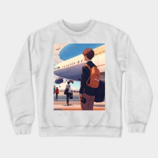 in the airport Crewneck Sweatshirt